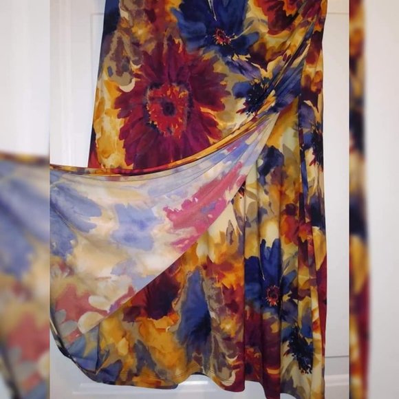 Ralph Lauren Floral Print Faux Wrap Dress Size 10 - Picture 5 of 7